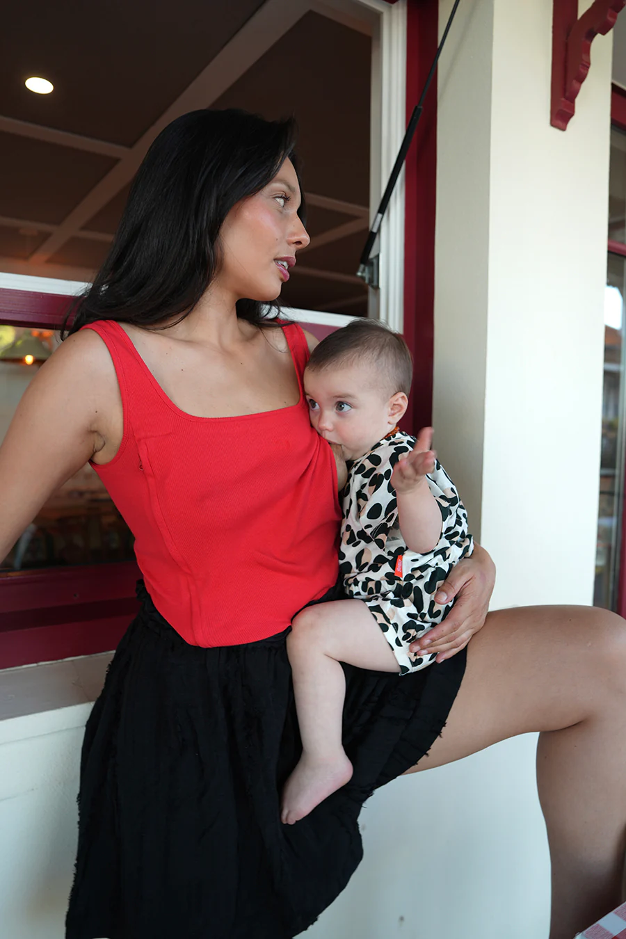 Débardeur Allaitant Mom - Rouge - Image 3