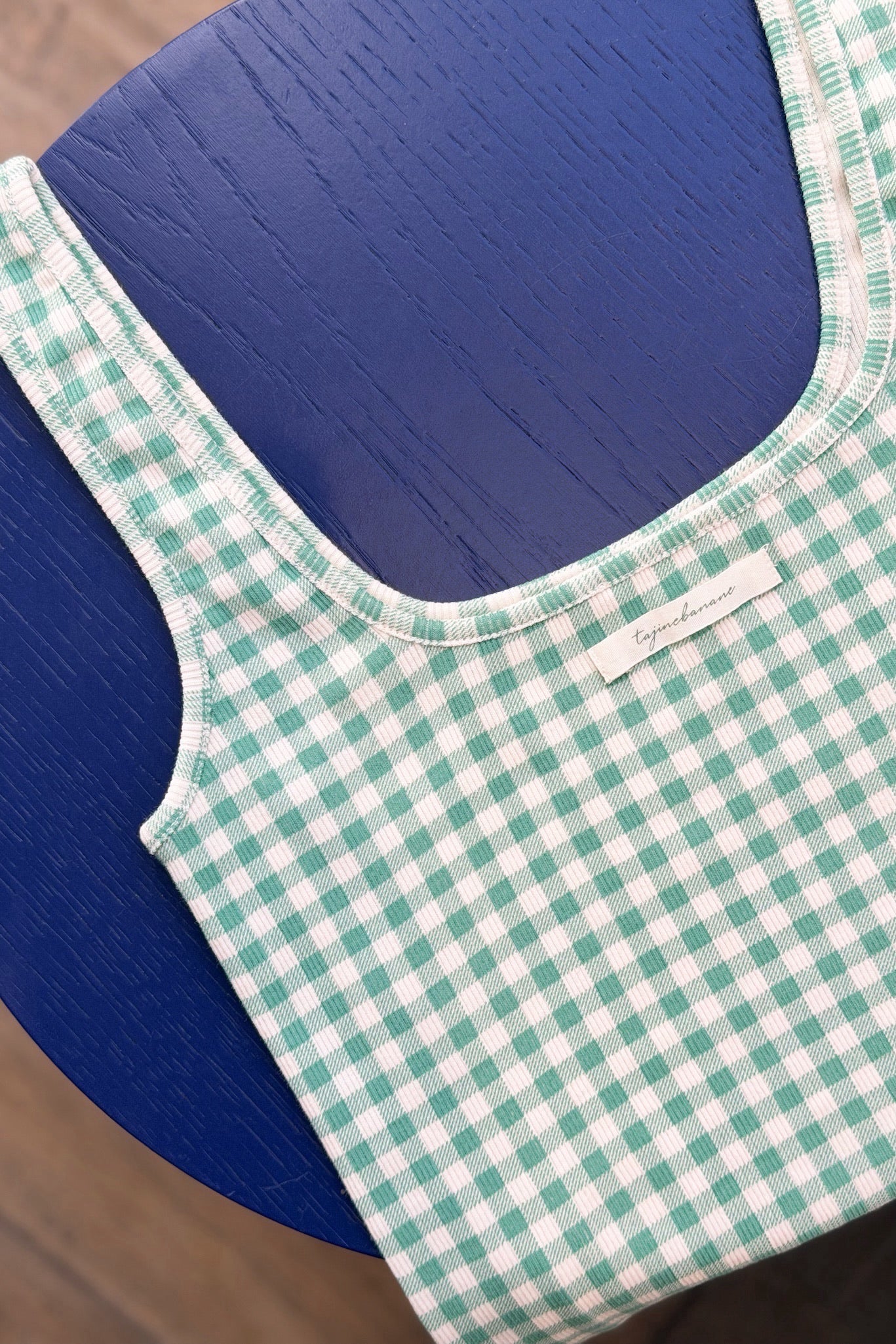 Débardeur Allaitant Vichy Vert - Image 4